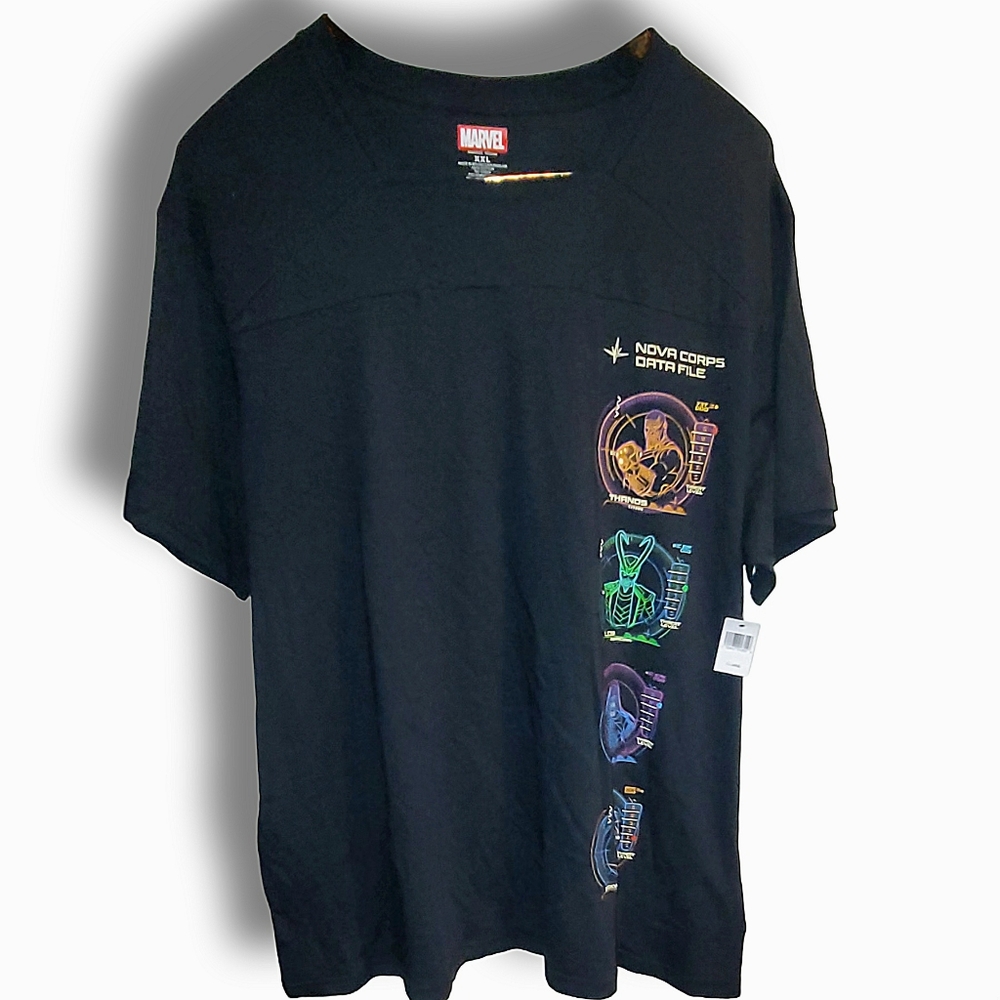 NWT Disney Parks Marvel Guardians Cosmic Re. Nova Corps Data File T-Shirt Sz XXL